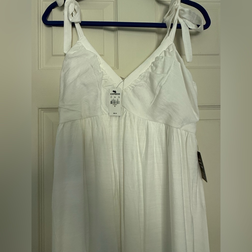 Express Ivory Gathered Dress